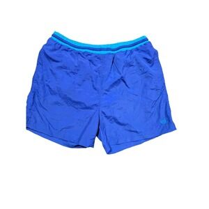 VTG 90s Givenchy Activewear Mens Large Swim Trunks Shorts Royal Blue Nylon Lined